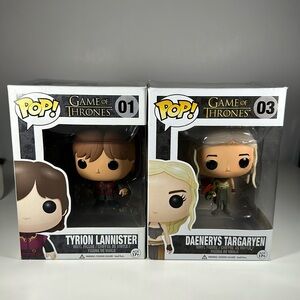 Funko Pop! Game Of Thrones TYRION #01 and Daenerys #03 Vaulted Vinyl Figure